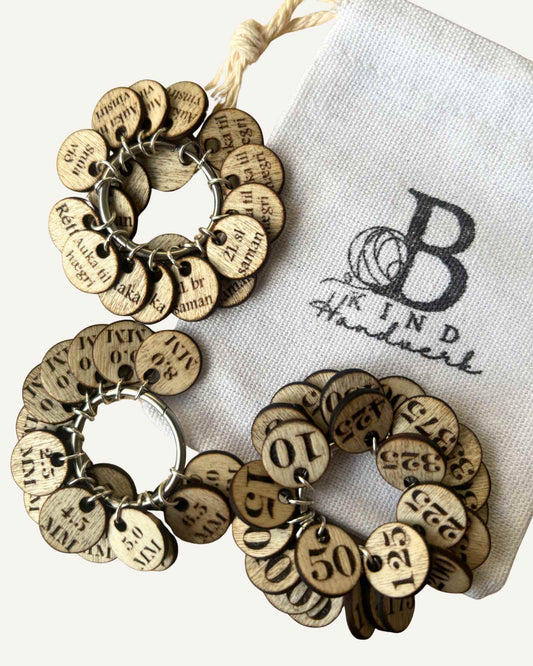 Framvindu-og leiðbeiningar prjónamerki