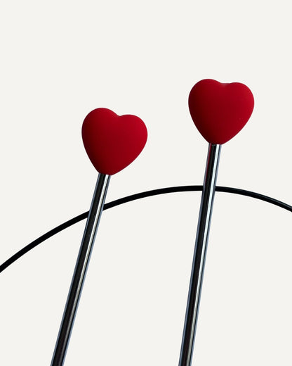 Hjarta prjónastopparar